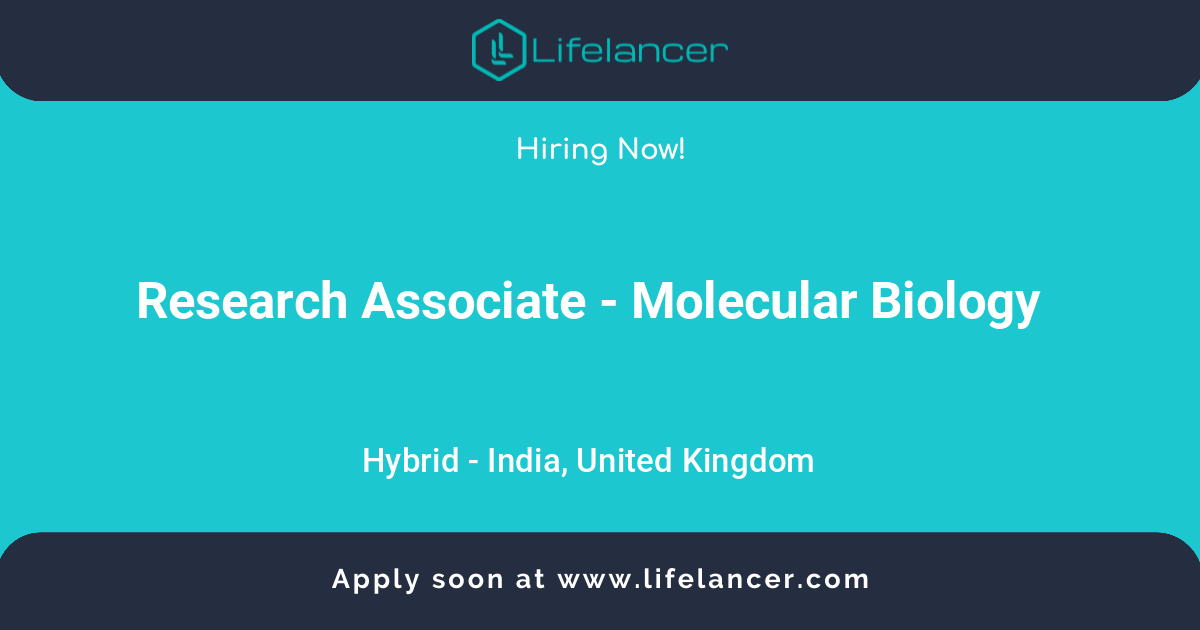 Research Associate Molecular Biology Hybrid Job wild bio