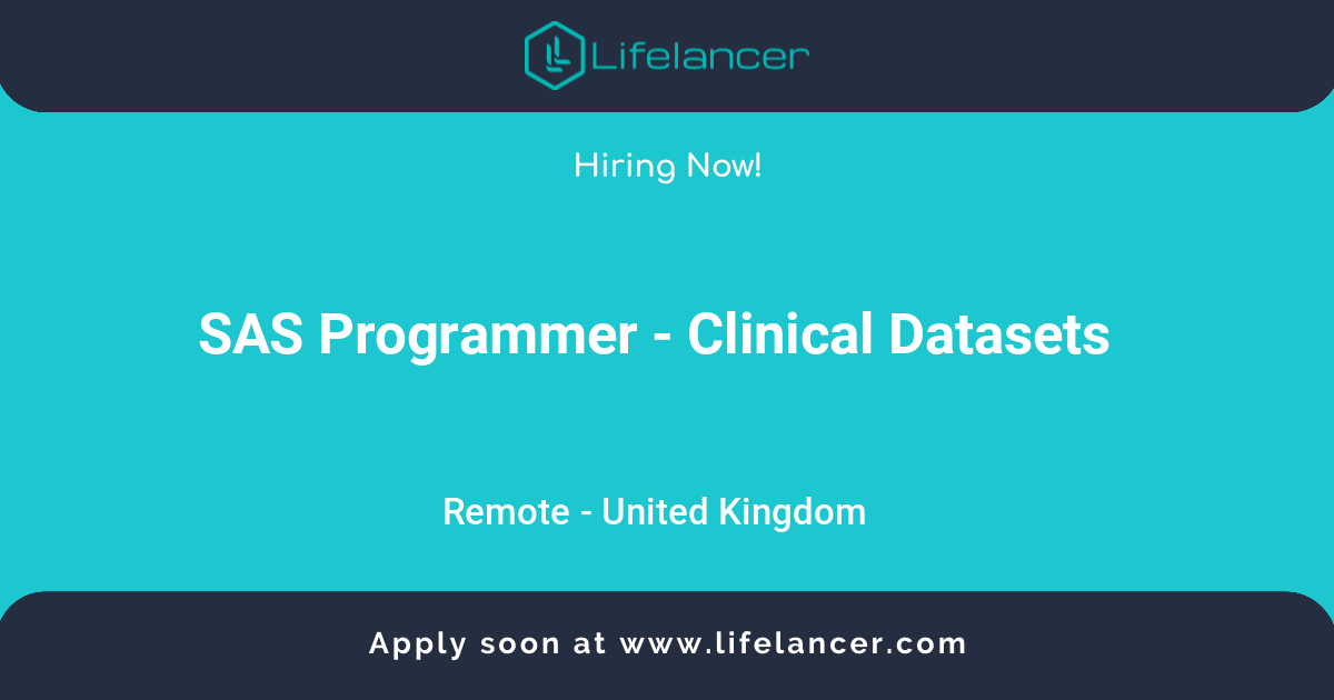 SAS Programmer - Clinical Datasets - Remote Job at Fortrea | Lifelancer