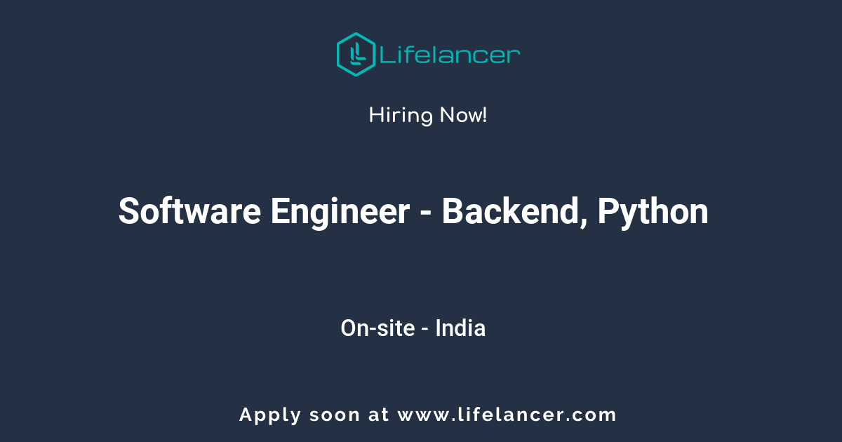 Software Engineer - Backend, Python - On-site Job at Nference | Lifelancer