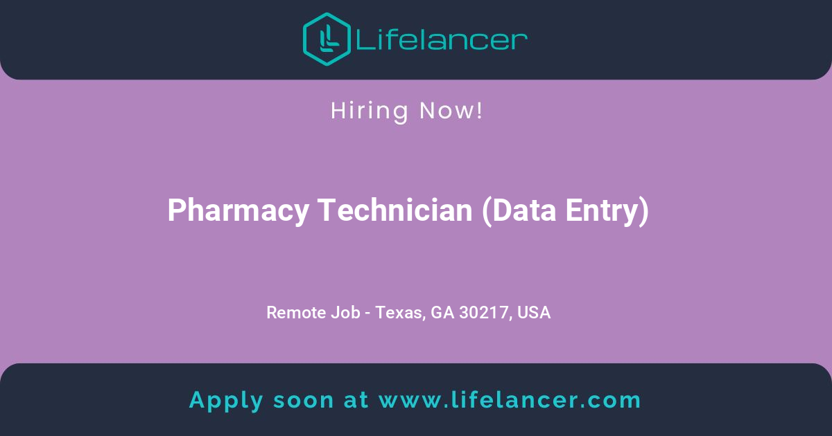 Pharmacy Technician (Data Entry) - Remote Job at CareMetx, LLC | Lifelancer
